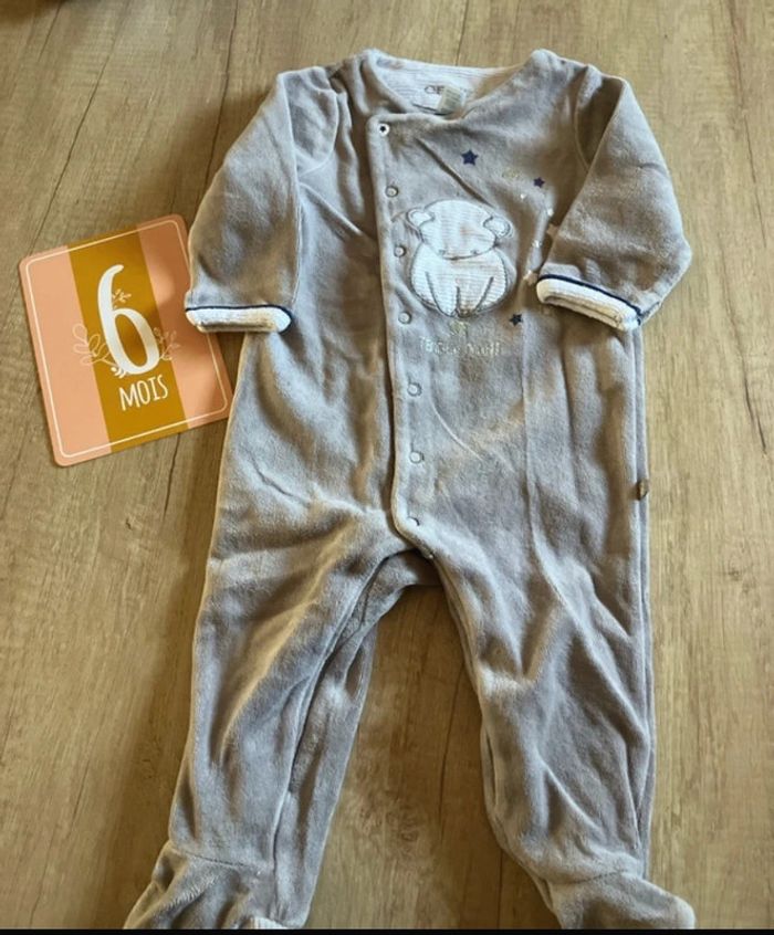 Pyjama velour 6 mois
