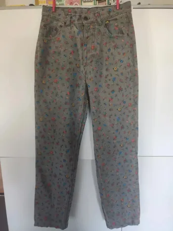 Jean gris fleuri 38 40