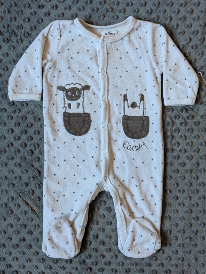 Pyjama Gémo, grenouillère mixte pour fille ou garçon - Taille 3 mois - photo numéro 8