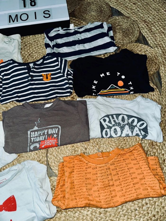 Lot tee shirt manches longues • 18m - photo numéro 3