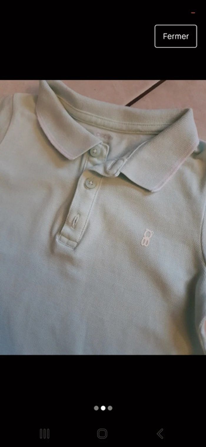 Polo okaidi bleu clair 23 mois - photo numéro 2