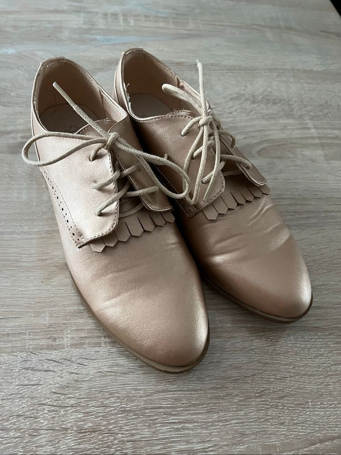 Derbies rose gold KIABI t.39