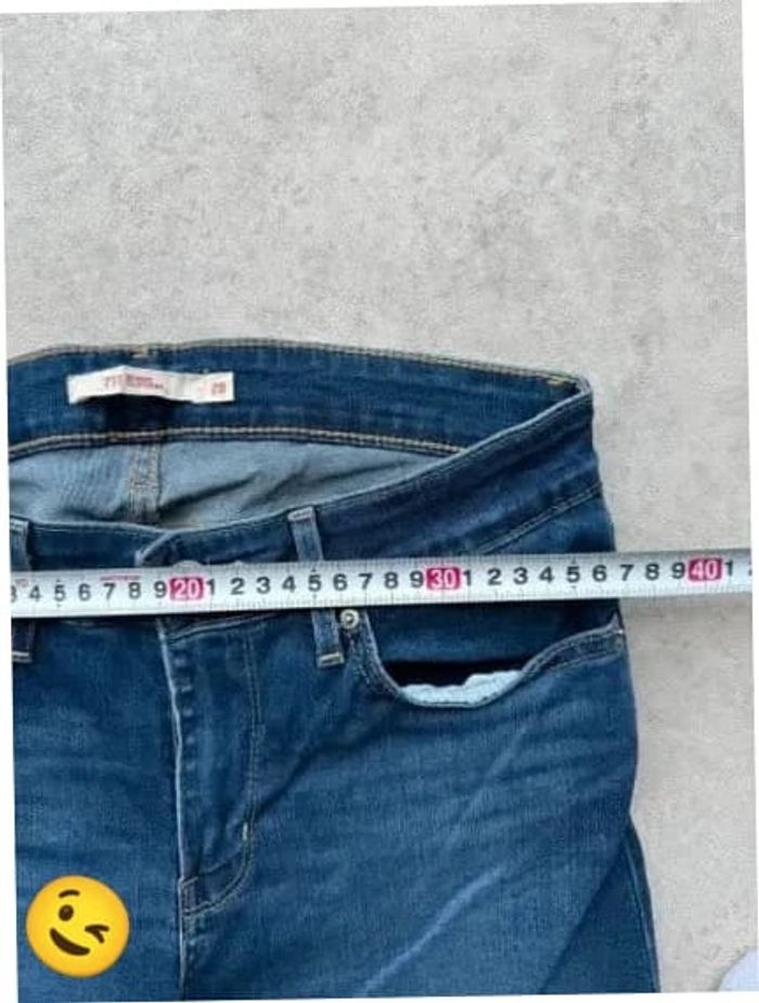 Jeans Levi's 711 W28 FR38 L30 coupe skinny bleu marine Femme Women pan533b - photo numéro 3