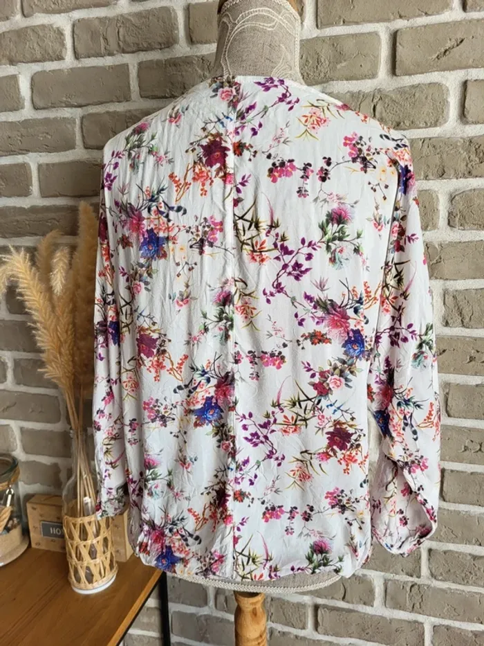 Blouse fleuri avec dentelle Promod - Bohème tomantique - photo numéro 13