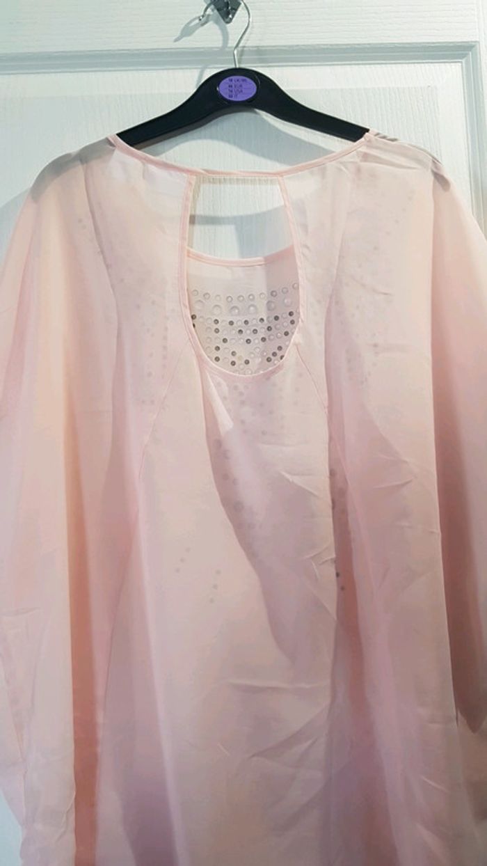 Tunique ample en voile rose - photo numéro 3