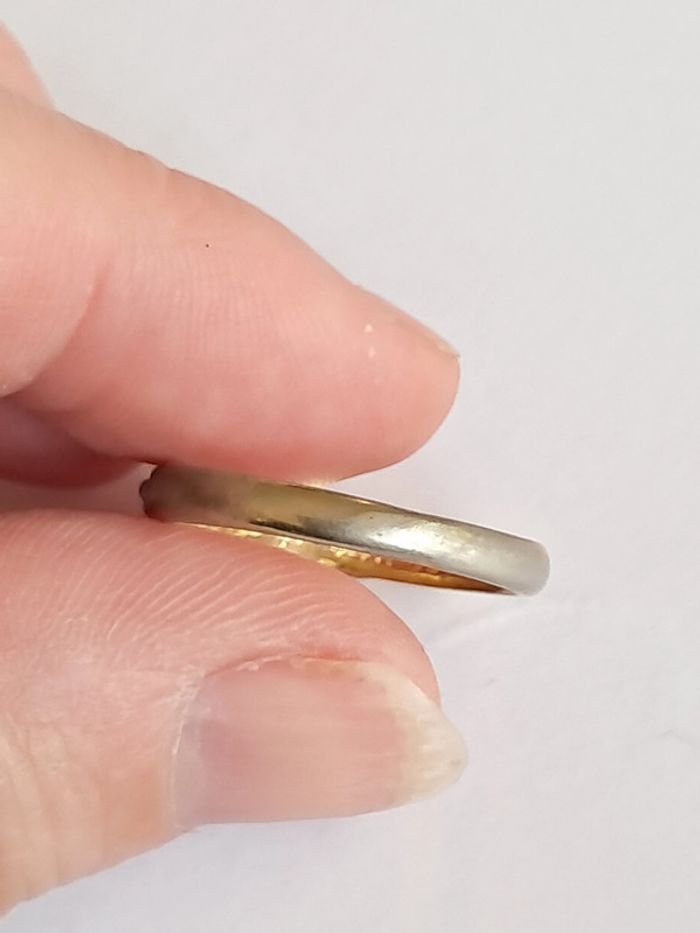 Bague vintage ornée d une pierre bleu foncé - photo numéro 5