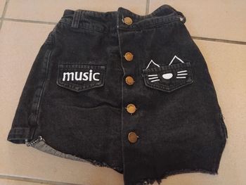 Jupe short en jeans