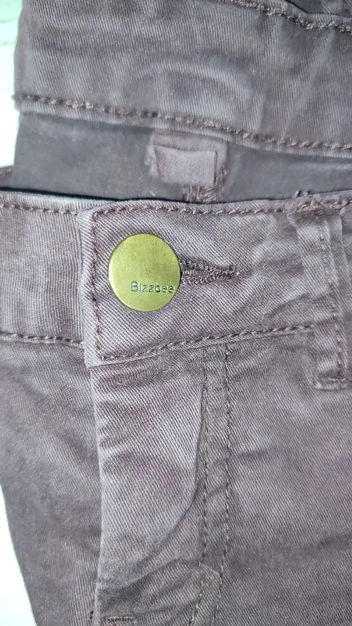Jean Skinny Bizzbee Bordeaux - photo numéro 3