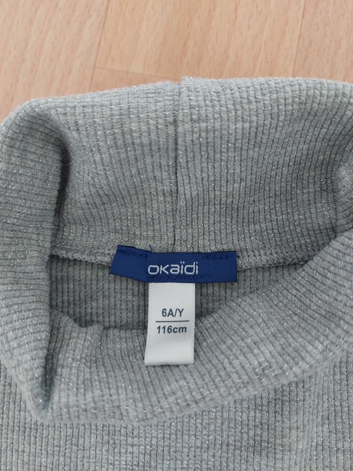 Sous pull leger gris pailleté - photo numéro 2