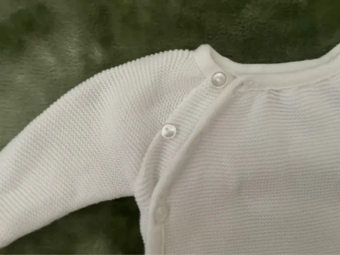 Brassière gilet tricot blanche - photo numéro 2