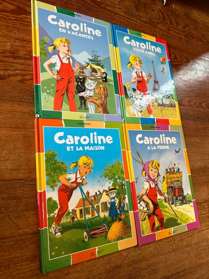 Lot de 4 livres Caroline bords couleurs complets état satisfaisant bd album Pierre Probst - photo numéro 2