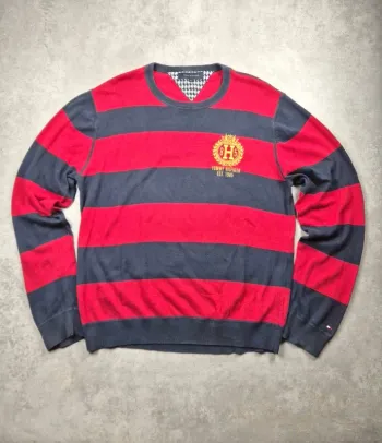 Pull col rond Tommy hilfiger Rouge taille XL XSQ2