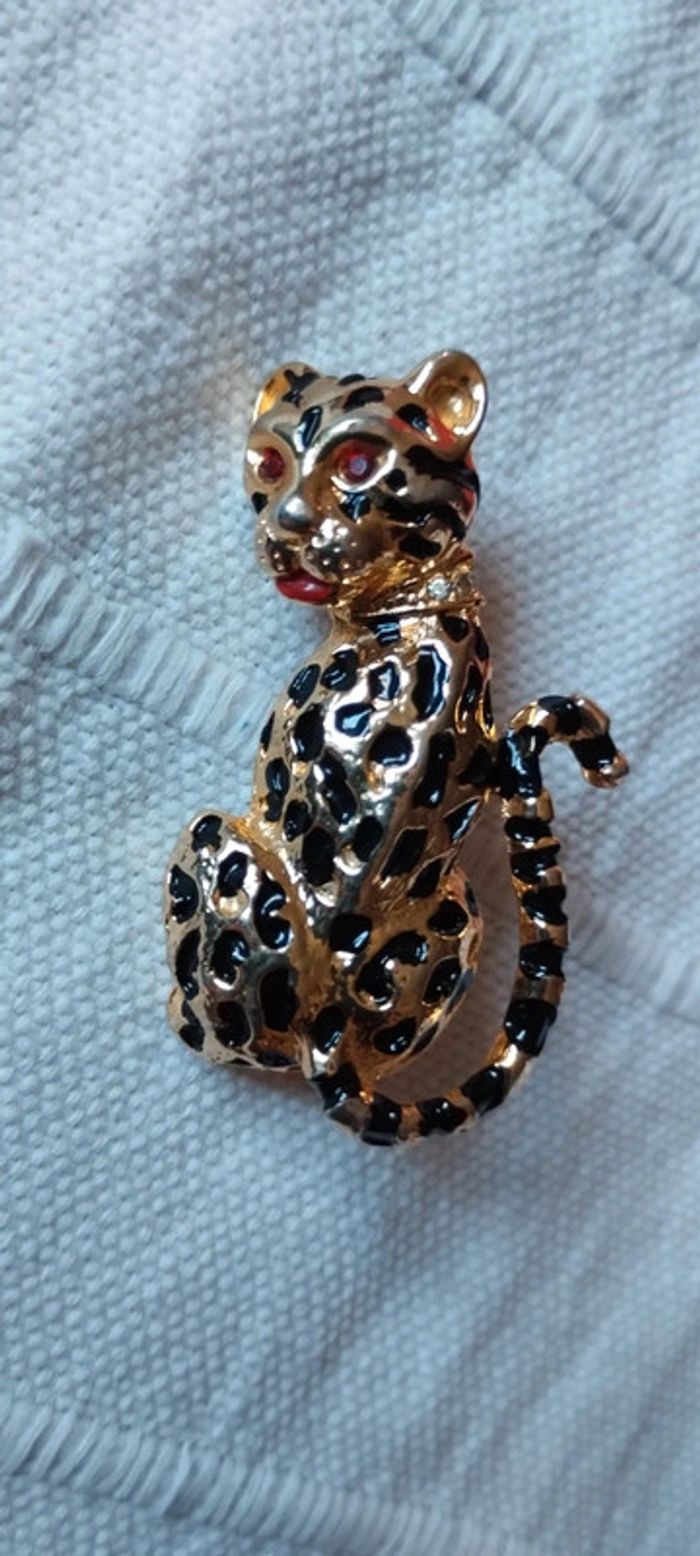 Broche fantaisie, panthère - photo numéro 4