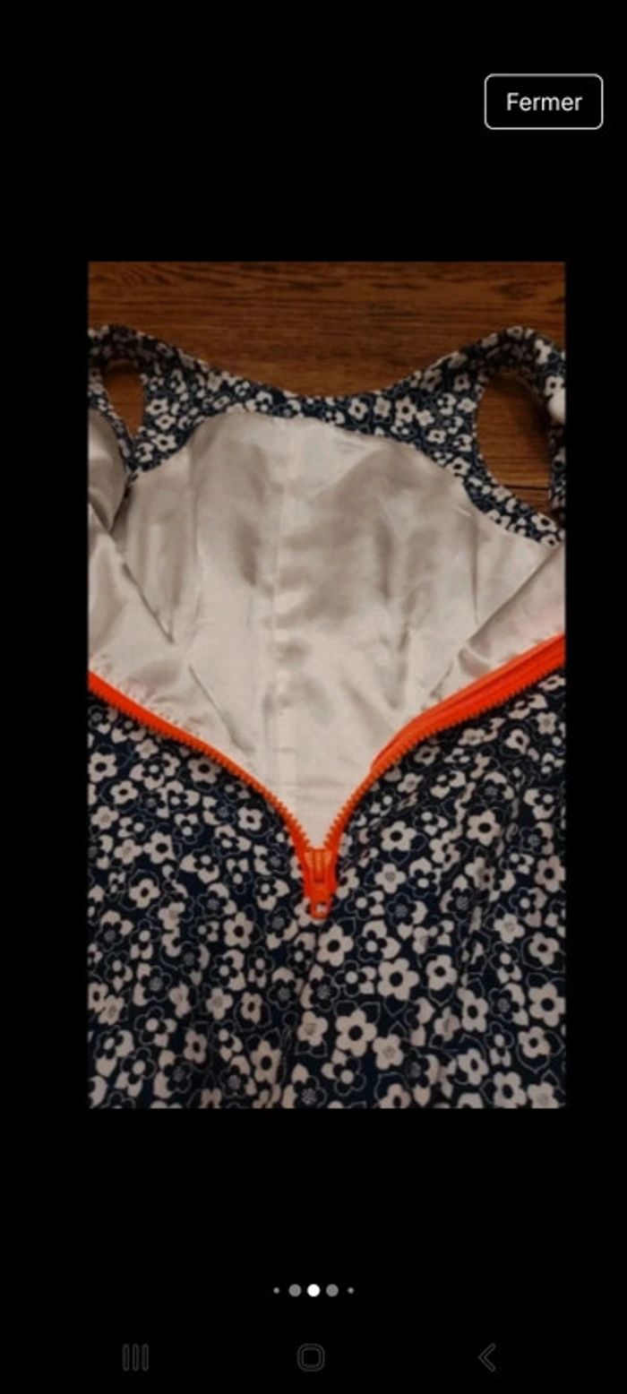 Robe bleu fleuries Essentiel Antwerp taille 38 - photo numéro 11