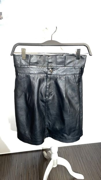 Jupe noir simili cuir May TS