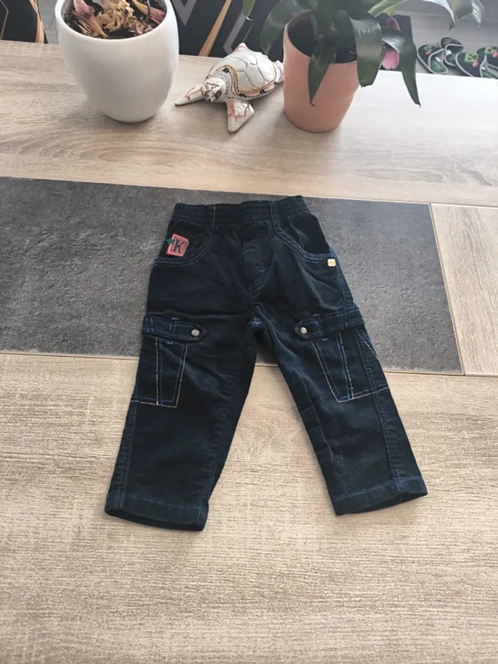 Pantalon côtelé garçon 12 mois Kenzo - photo numéro 2