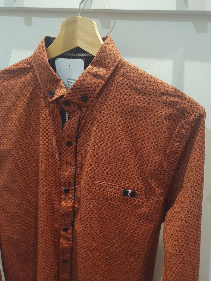 Chemise Orange terracotta Taille S (taille petit) - photo numéro 2