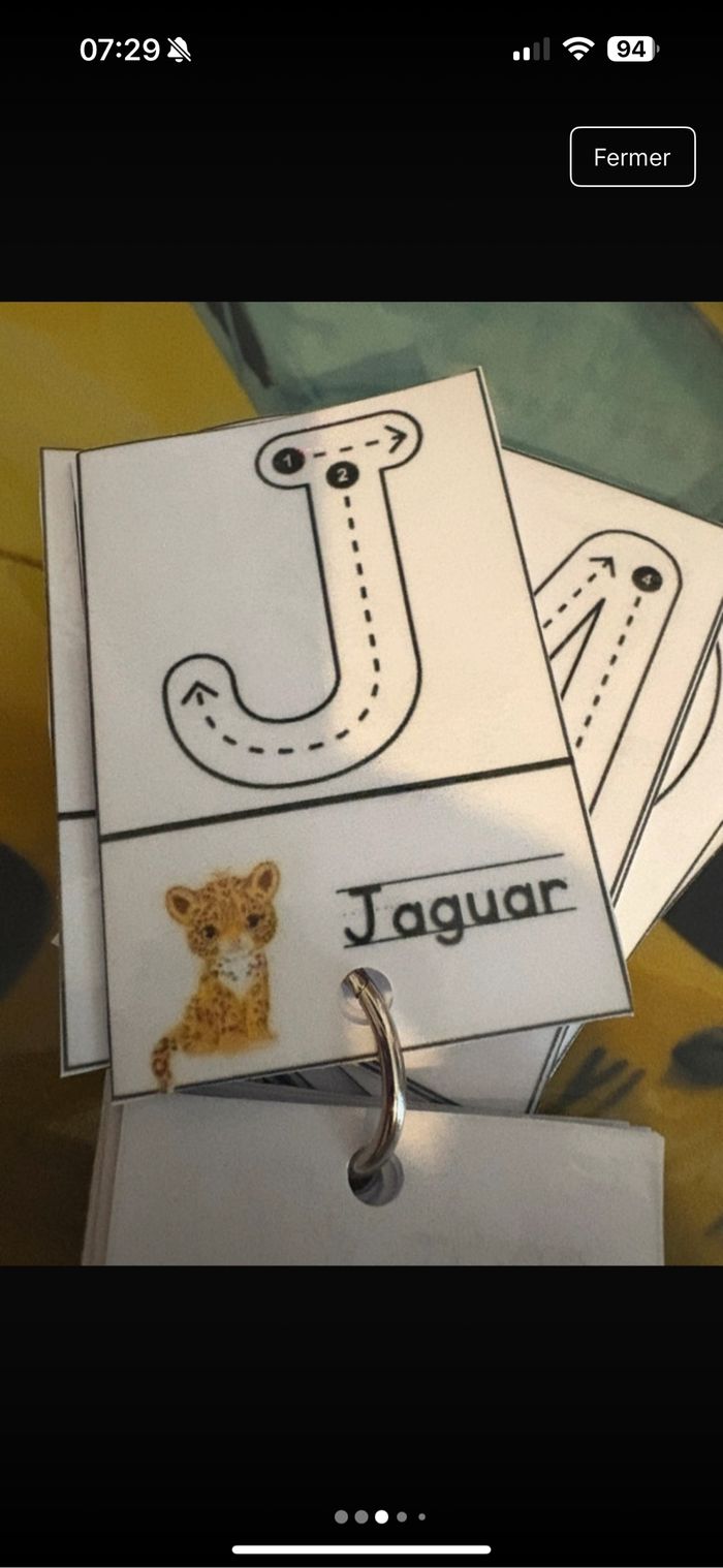 Carte des lettre de l’alphabet plastifié et réutilisable - photo numéro 6