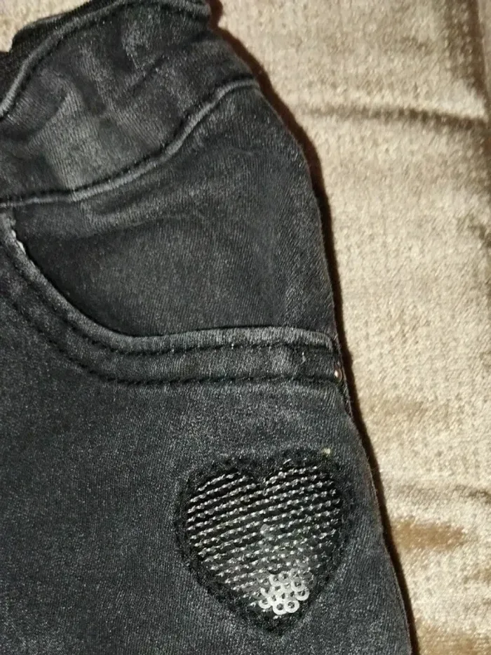 Jean slim Inextenso noir fille 9 à 10 ans  7529457843 - photo numéro 3