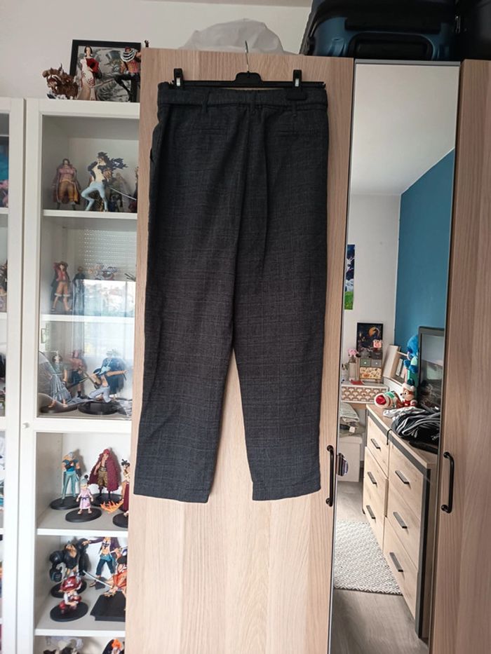 Pantalon habillé gros carreaux noir kiabi - Taille XL 42 - photo numéro 4