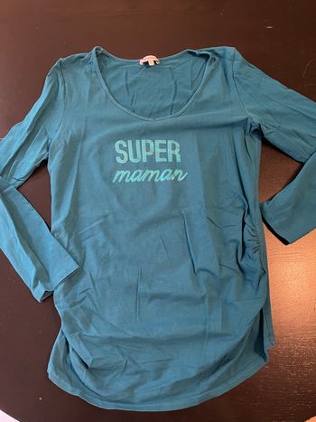 Teeshirt grossesse bleu canard