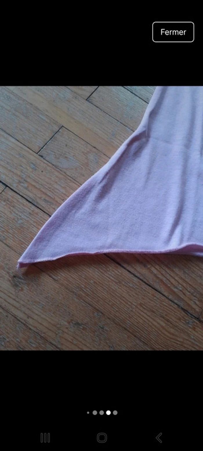 T-shirt fille rose asymétrique - photo numéro 5
