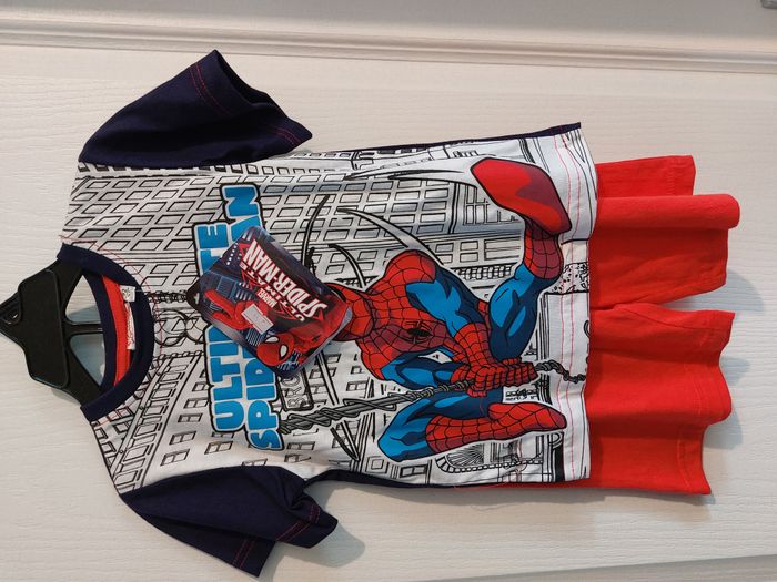 ensemble spiderman 2 ans bleu et rouge