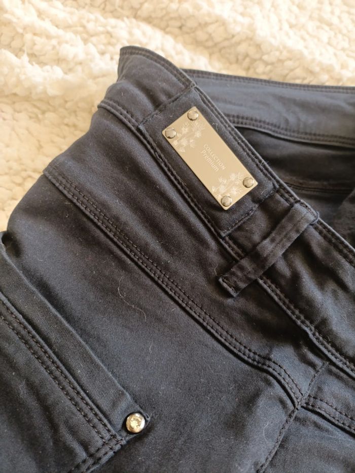 Pantalon noir droit strassé Collection Premium Armand Thierry elegant chic vintage old - photo numéro 4