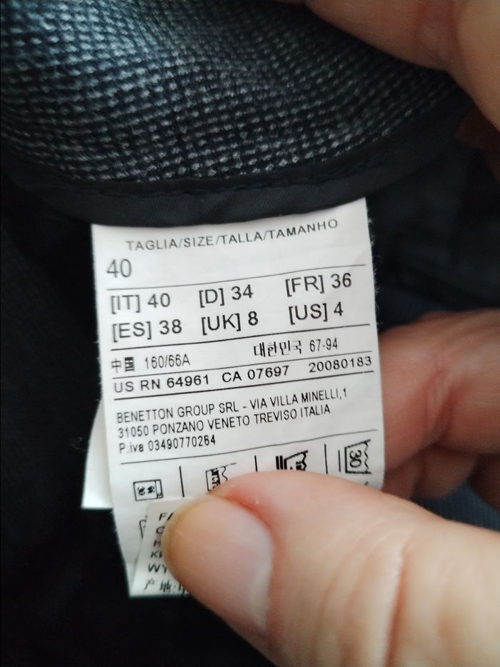 Pantalon gris chiné Stile Benetton - photo numéro 3