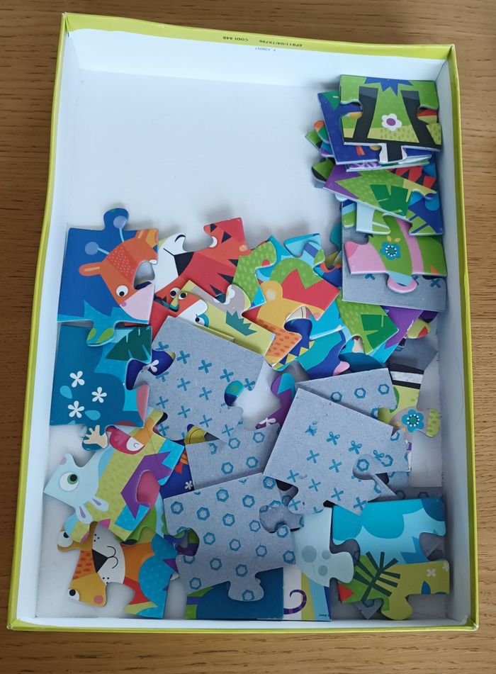 2 puzzles 20 pièces animaux sauvages 3 ans + - photo numéro 3