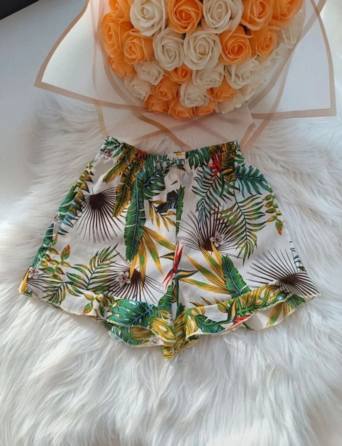 Short d'été floral fille
