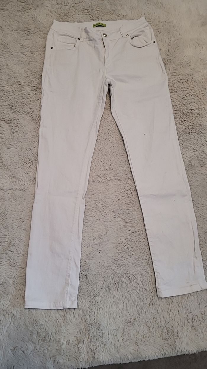 Jeans versace blanc - photo numéro 4