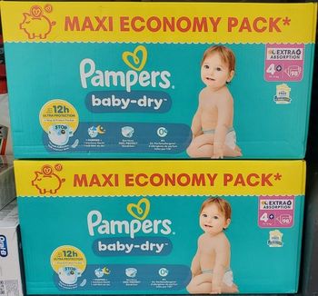 Couches Pampers Taille 4+, 196 Couches.
