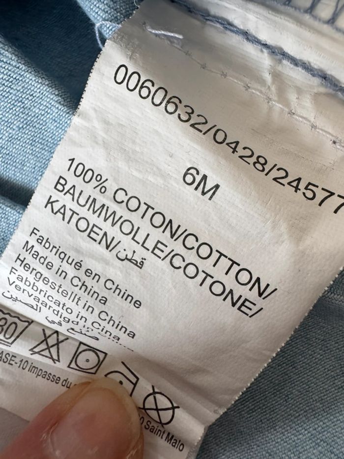 Jolie robe jean et dentelle Creeks 6 mois TBE - photo numéro 6