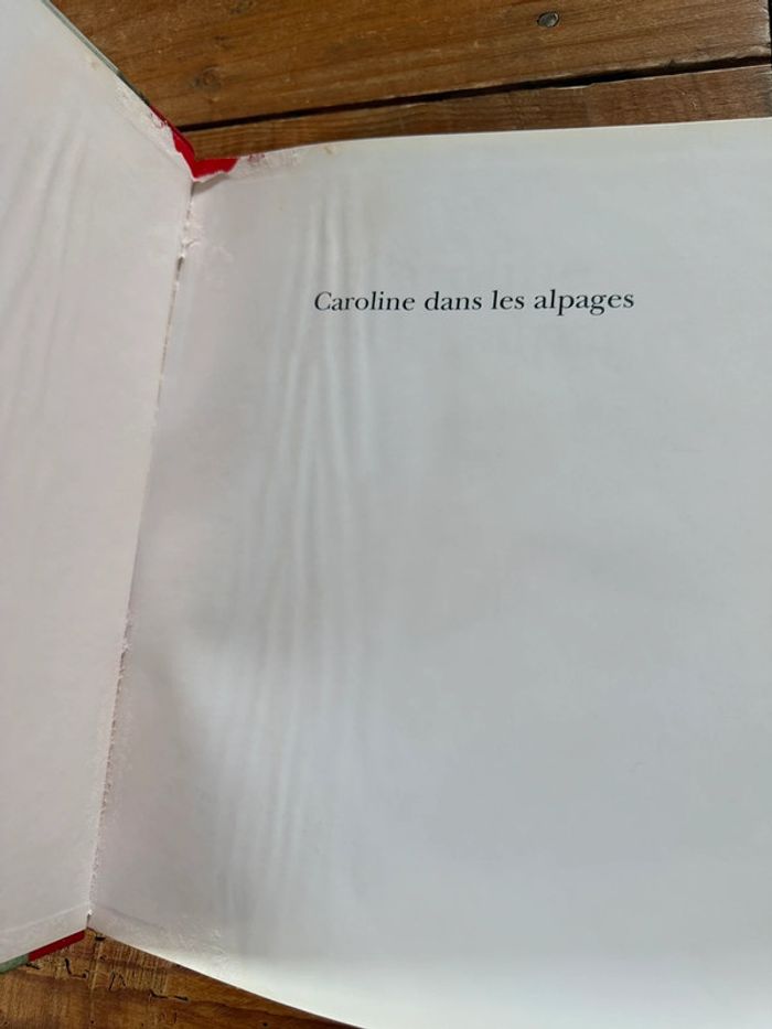 Moyen 2 - Livre édition limitée reliure rouge Caroline dans les Alpages Pierre Probst bd - photo numéro 4