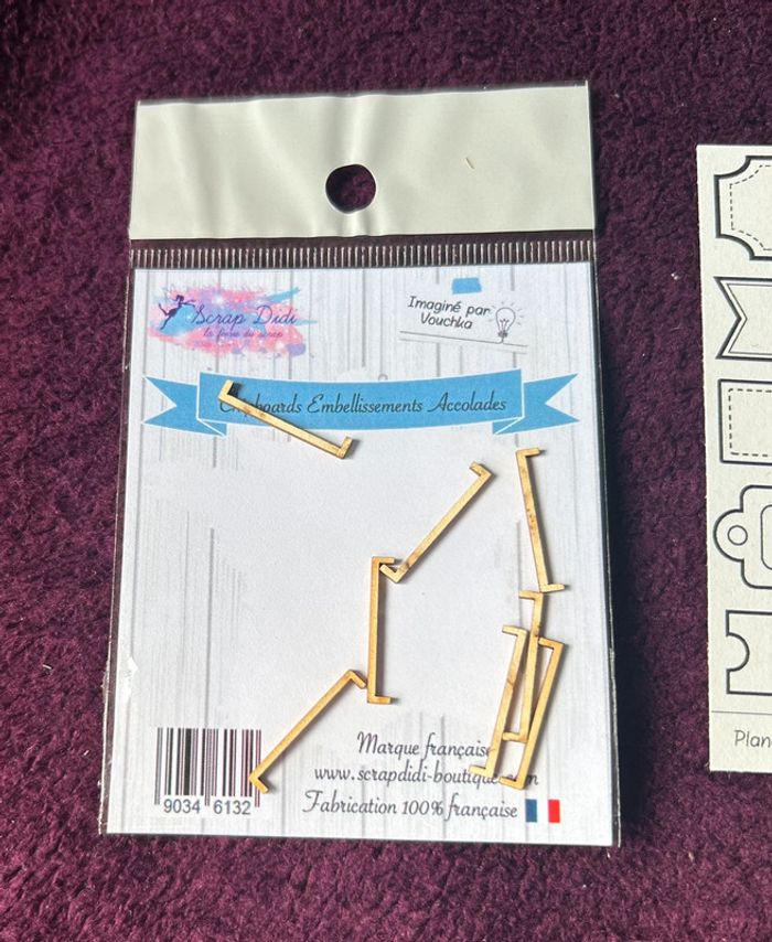 Lot de 2 embellissements Scrap Didi neufs - photo numéro 2