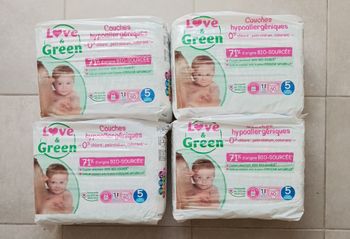 4 paquets de couches love and green taille 5