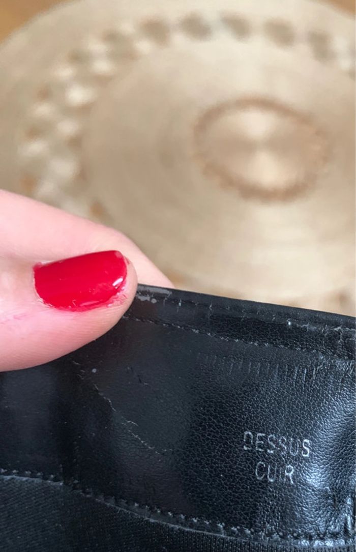 Superbe botte en cuir véritable noir Vintage | Pointure 38 - photo numéro 16