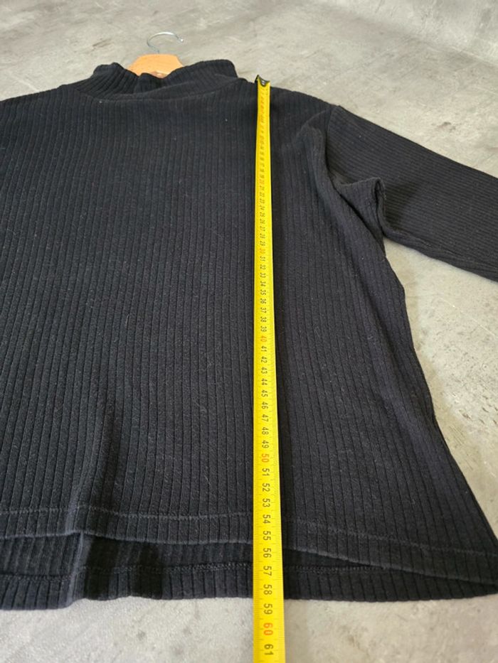 haut col roulé tommy hilfiger femme noir maille côtelée xl casual chic - photo numéro 9