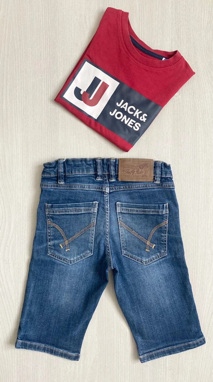 Ensemble d’été / T-shirt manches courtes / Short jean / Taille 8 ans - photo numéro 6