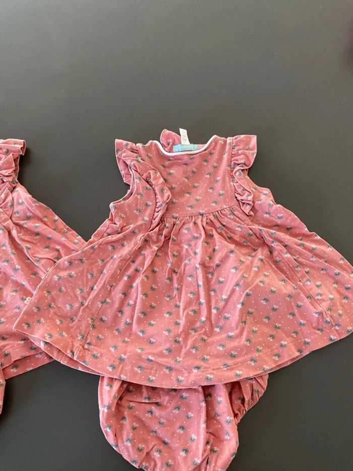 Lot de 2 robes et culottes obaibi 6 mois - photo numéro 2
