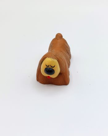 Figurine PVC chien Pollux le manège enchanté SD S. Danot AB toys vintage 7 cm