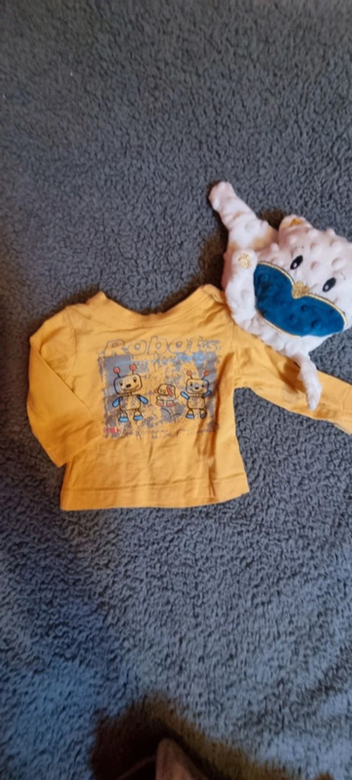 Ensemble salopette et Tee-shirt 3 mois - photo numéro 5