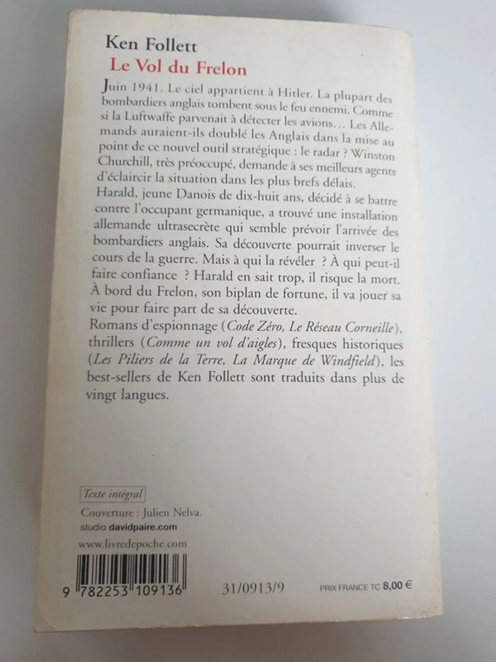 Livre Le vol du Frelon - format poche- Ken Follett - photo numéro 2