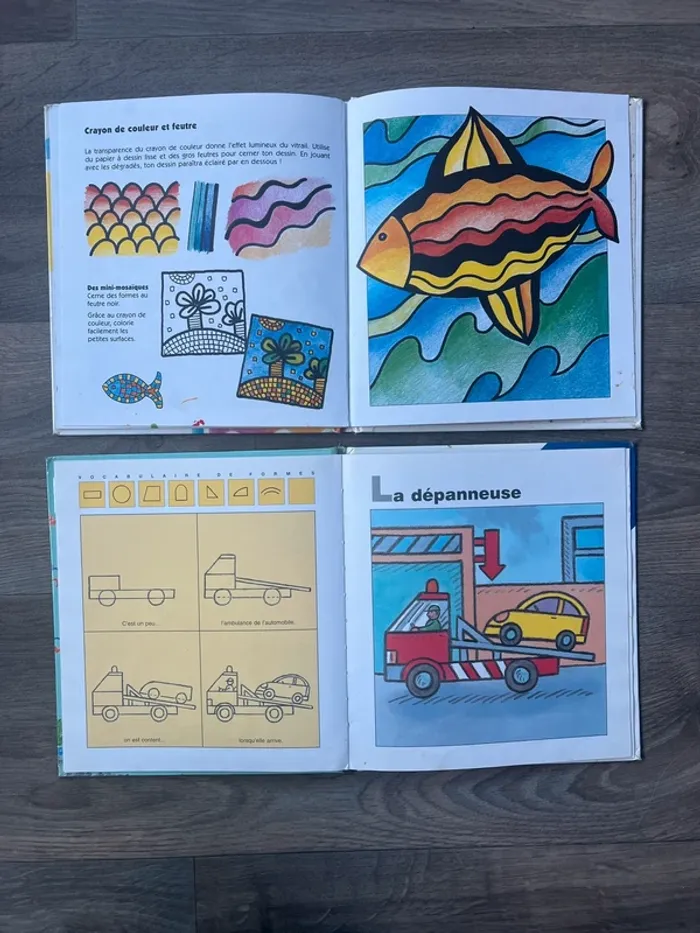 Lot de 2 livres J’apprends à dessiner au crayon / les camions Fleurus - photo numéro 3