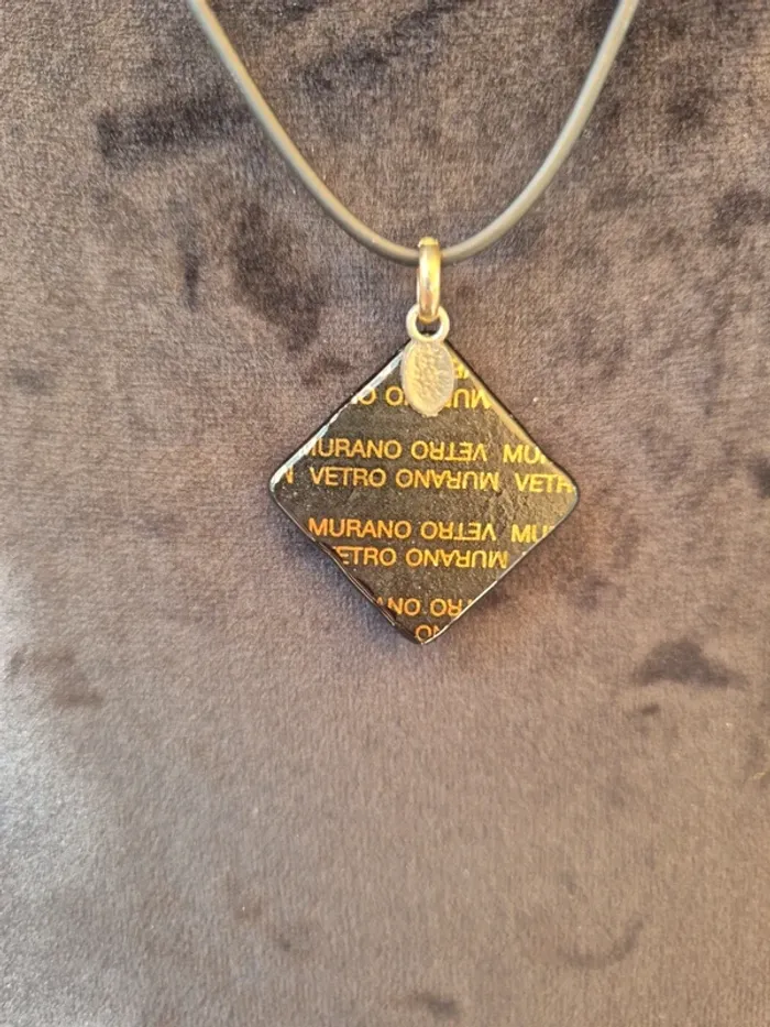 Collier fantaisie Murano doré - photo numéro 3