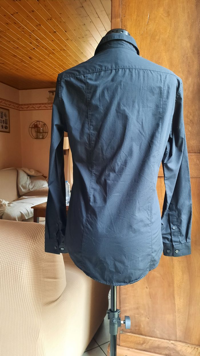 Chemise noire, homme, H&M, taille S/36 - photo numéro 3