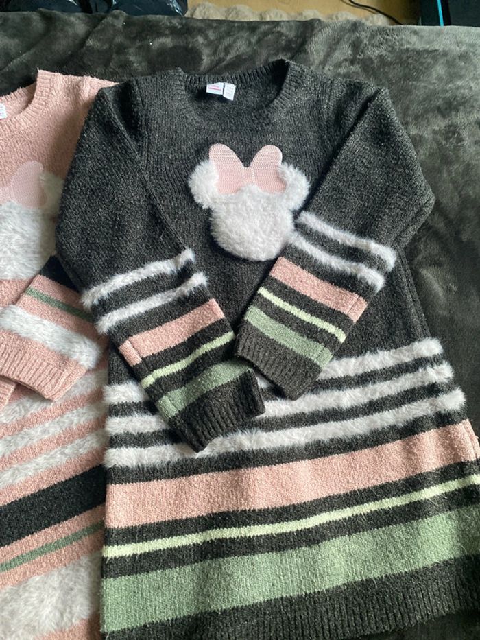 Ensemble de deux robes pull pour enfants, fille, taille six ans - photo numéro 3