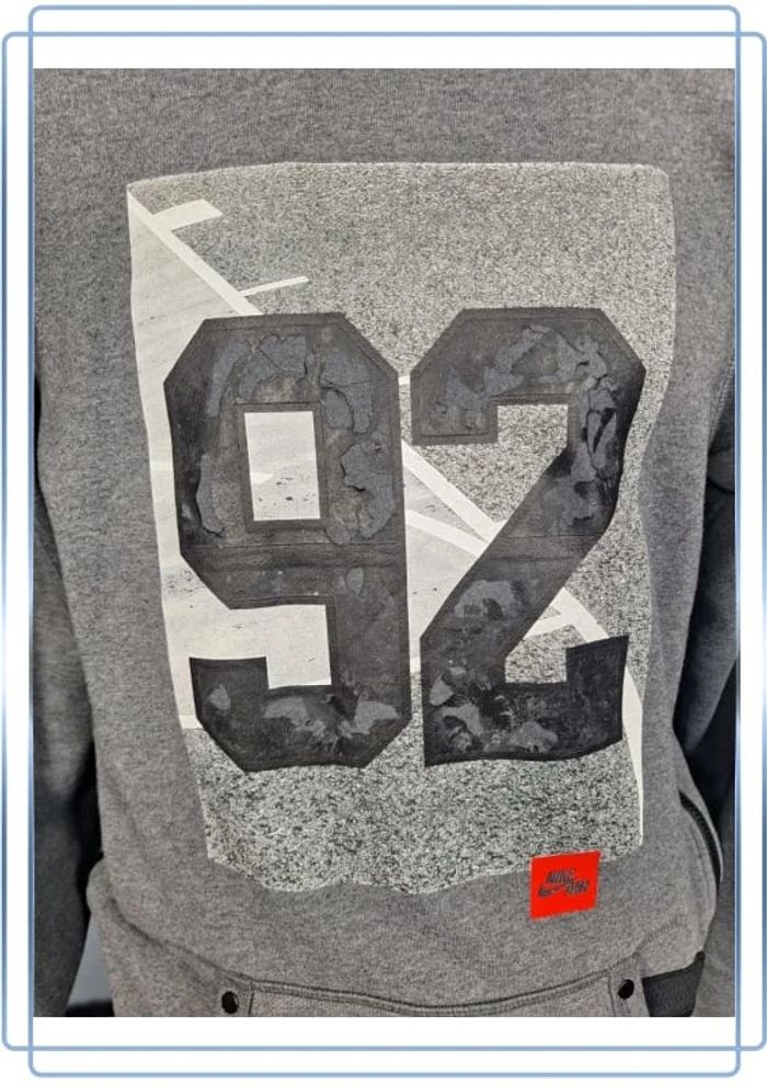 Sweat a col rond / Crewneck nike gris homme / floqué taille S - photo numéro 3