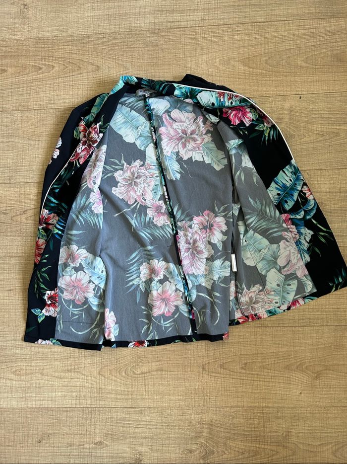 Veste légère noire et fleurie Morgan taille 40 jamais portée - photo numéro 8